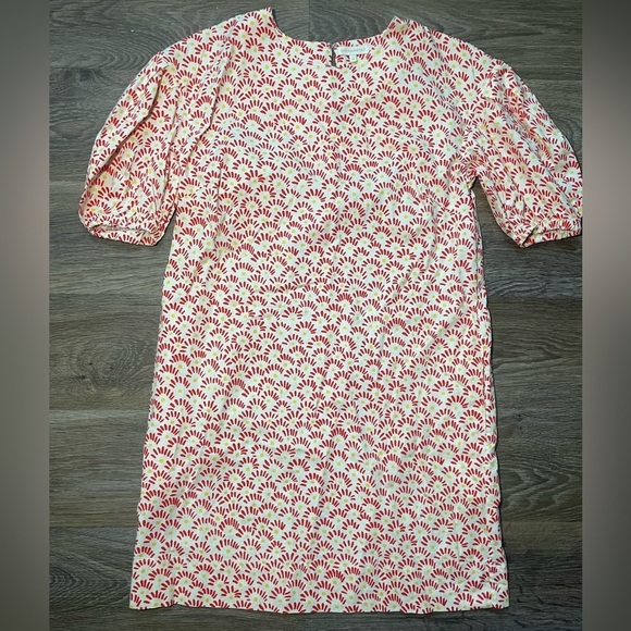 ANN MASHBURN Dresses & Skirts - Ann Mashburn XS Puff Sleeve Cotton Dress Red Floral Romantic Southern prep $395